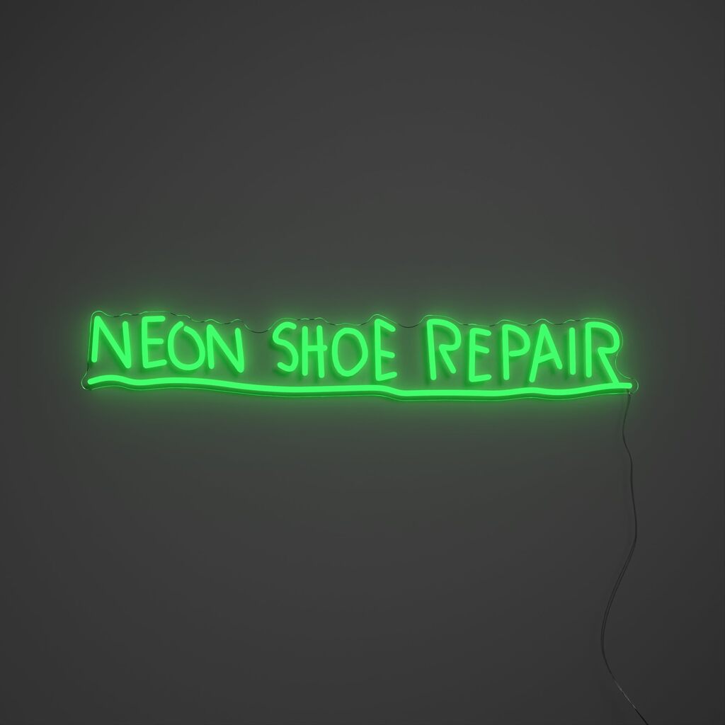 Jean-Michel Basquiat - Neon Shoe Repair, 2022 - Pinto Gallery