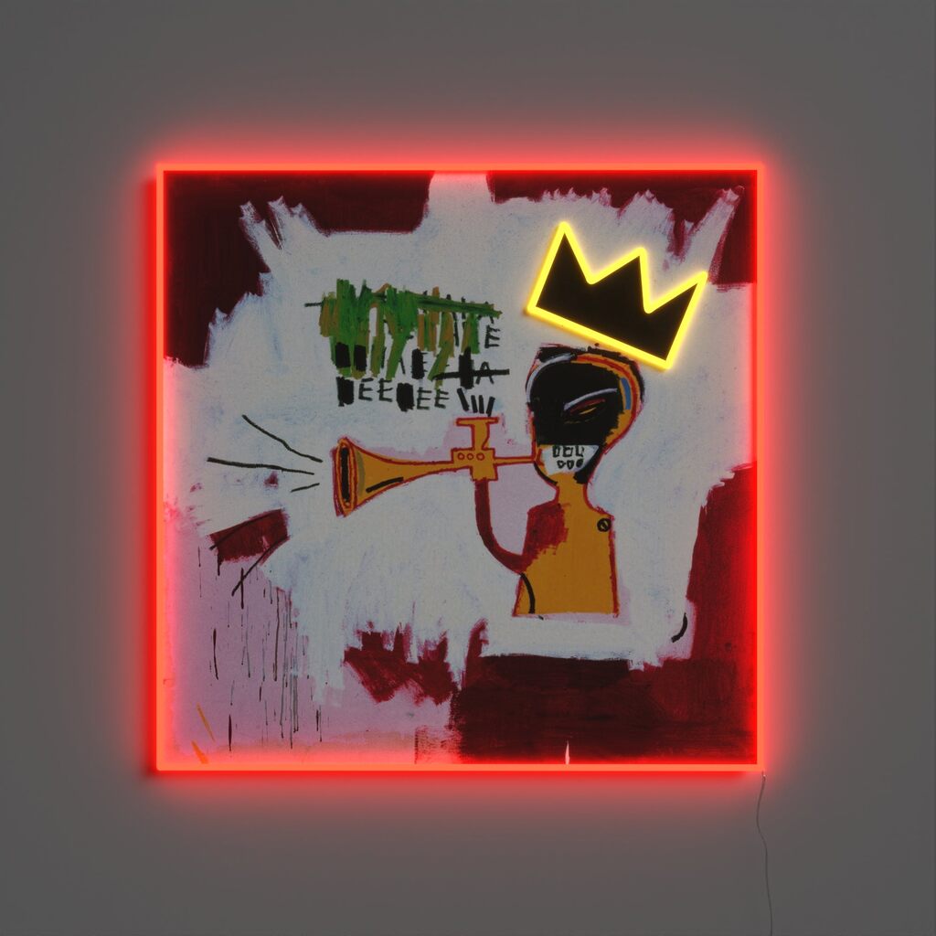 Jean-Michel Basquiat - Trumpet Painting, 2022 - Pinto Gallery