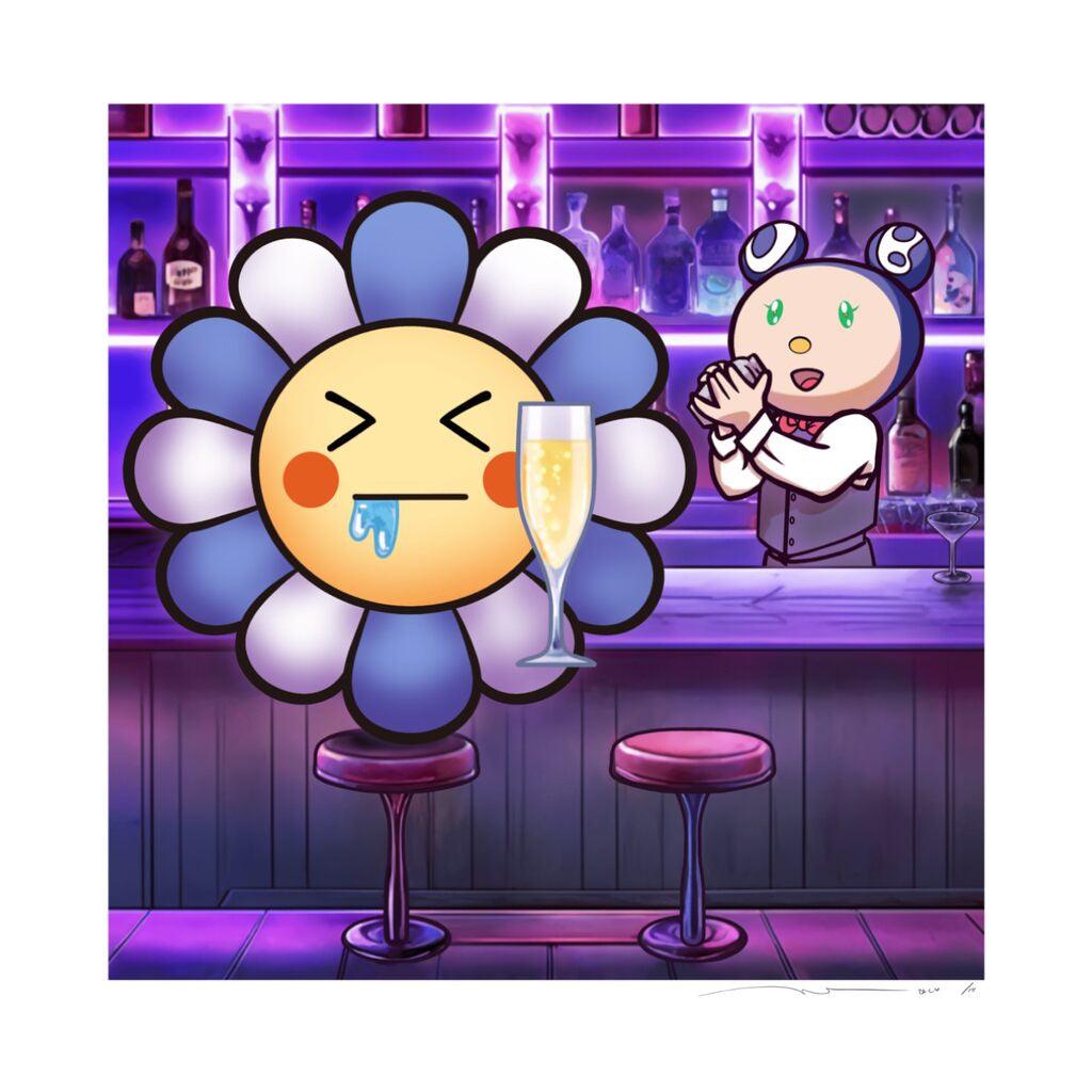 村上隆 Flower #3167 Drunk with Champagne Takashi Murakami | Murakami Flower #3167 Drunk with Champagne