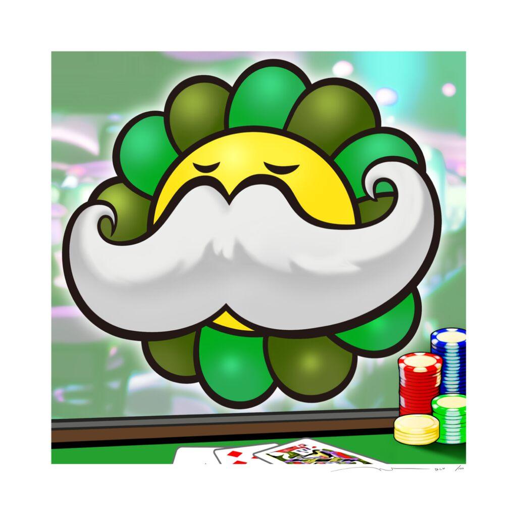 まる❁⃘ Takashi Murakami | Murakami.Flower #9656 bearded man, 2024 – Pinto