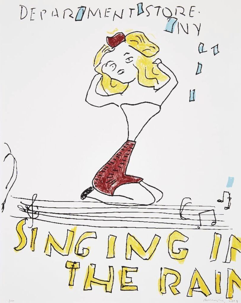 Rose Wylie - Singing In The Rain, 2019 - Pinto Gallery