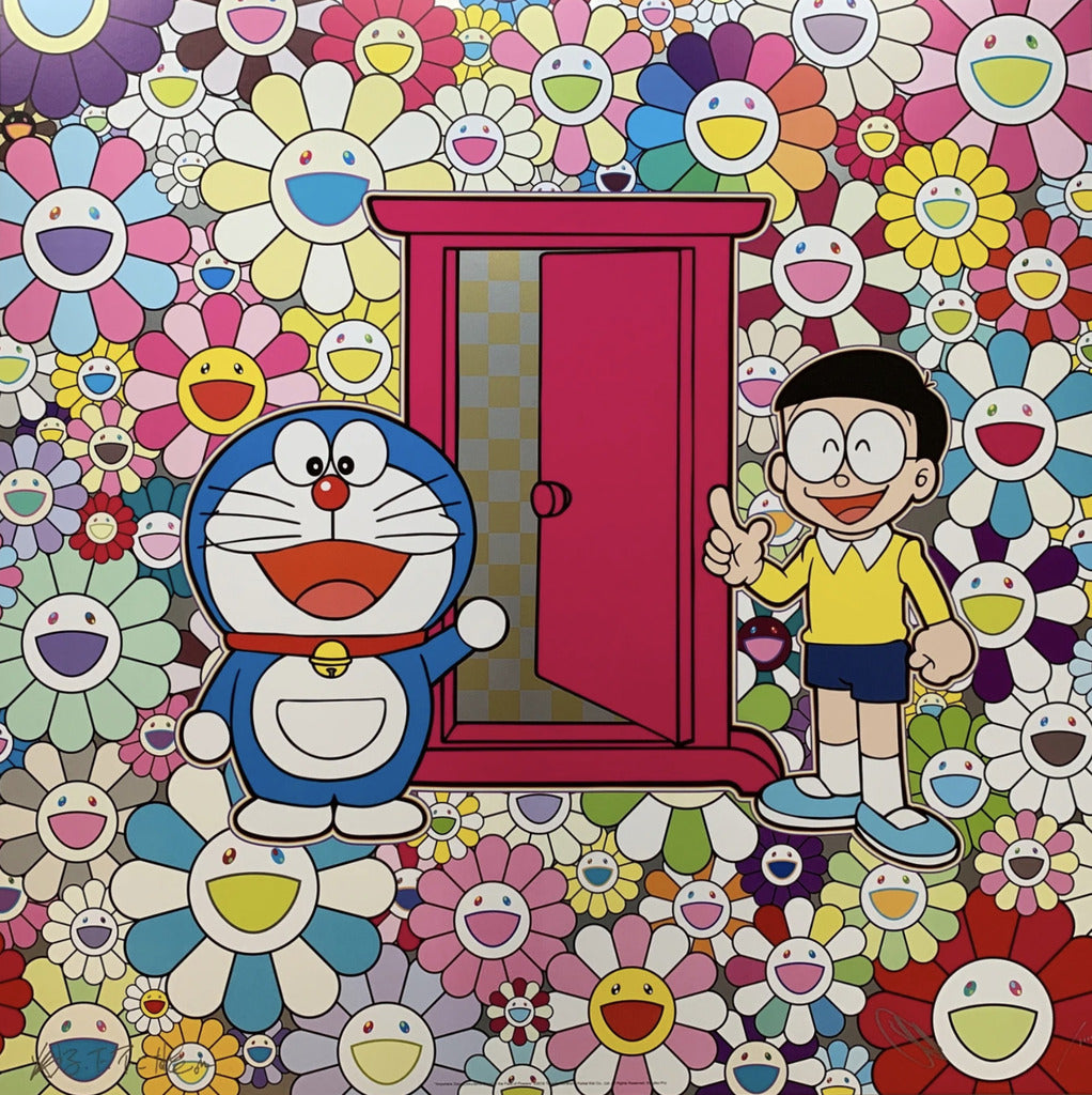 Takashi Murakami - Anywhere Door (Dokodemo Door) in the Field of Flowers, 2019 - Pinto Gallery