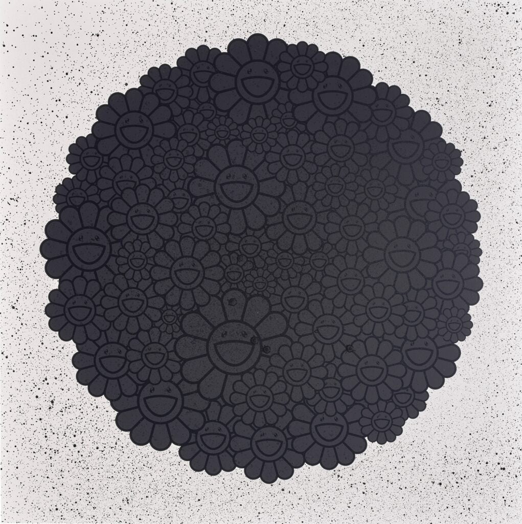 Takashi Murakami - Black Flowers Round (TM/KK For BLM), 2020 - Pinto Gallery