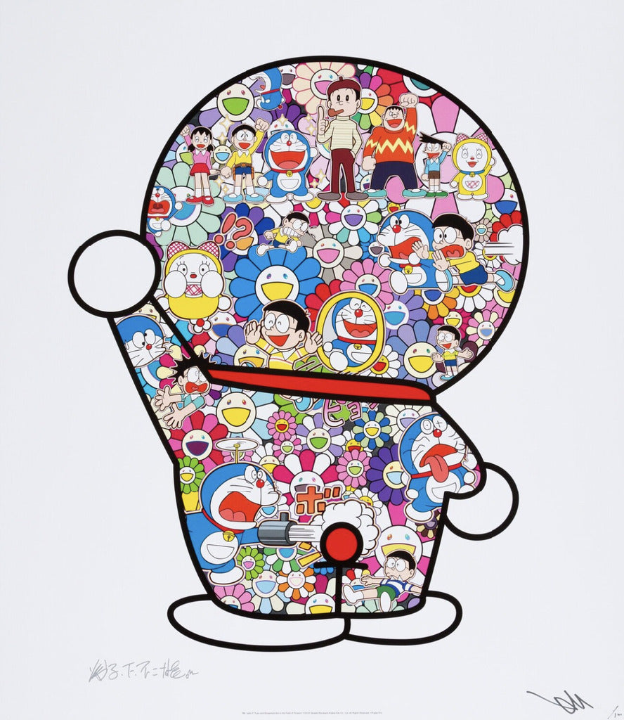 Takashi Murakami - Mr. Fujiko F. Fujio and Doraemon Are in the Field of Flowers, 2019 - Pinto Gallery