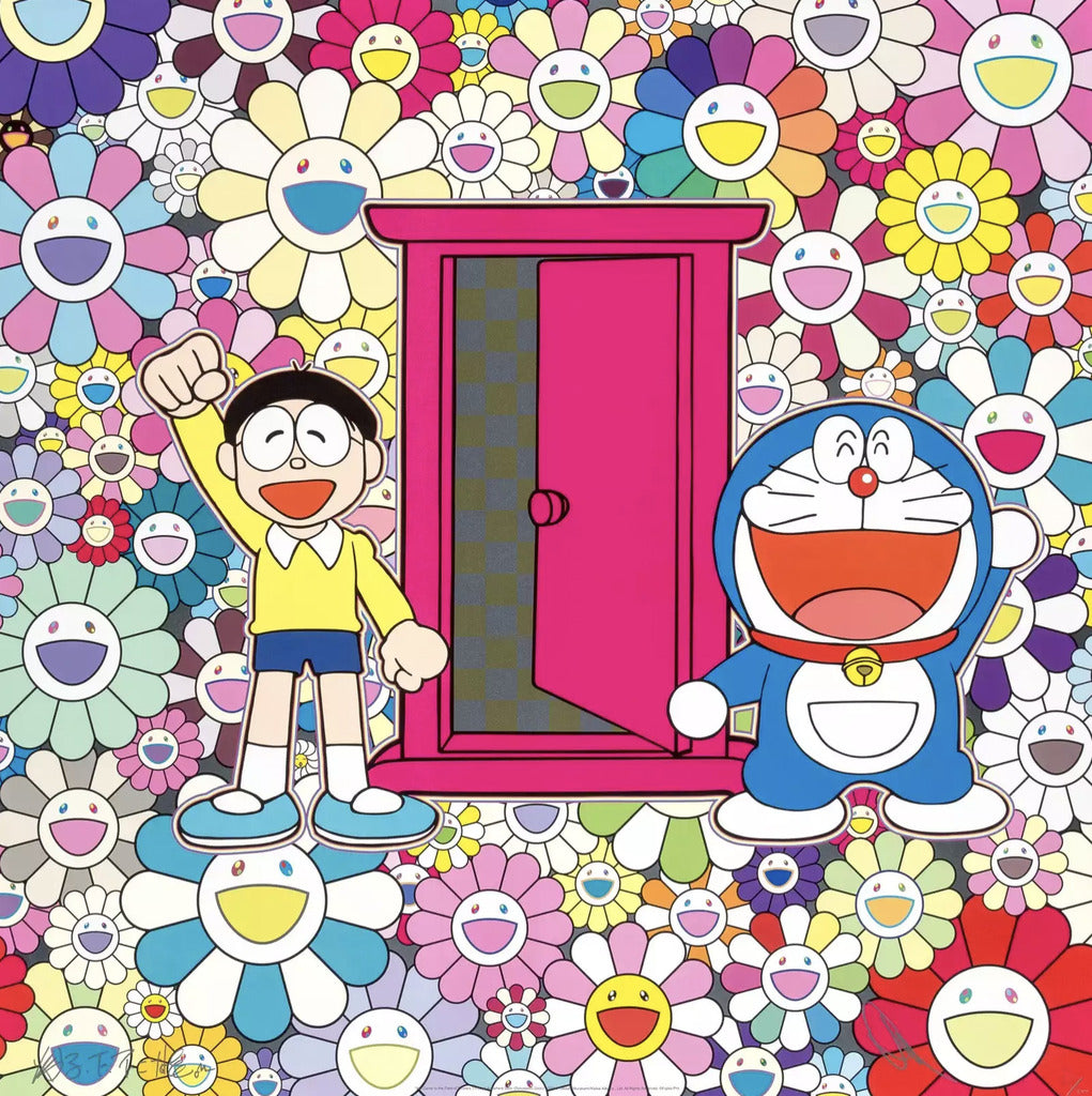 Takashi Murakami - We Came to the Field of Flowers Through Anywhere door (Dokodemo Door), 2019 - Pinto Gallery