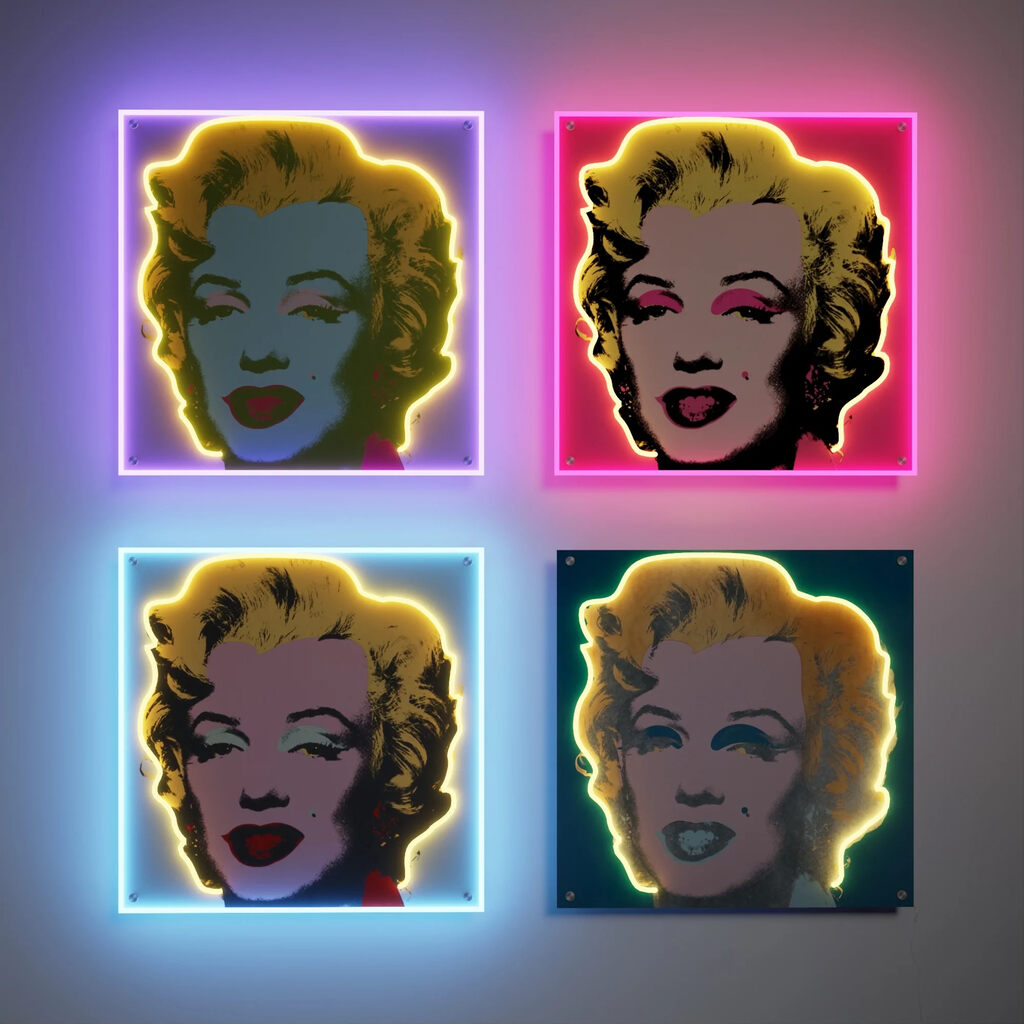 Andy Warhol - Marilyn Deluxe LED Neon Sign (set of 4), 2022 - Pinto Gallery