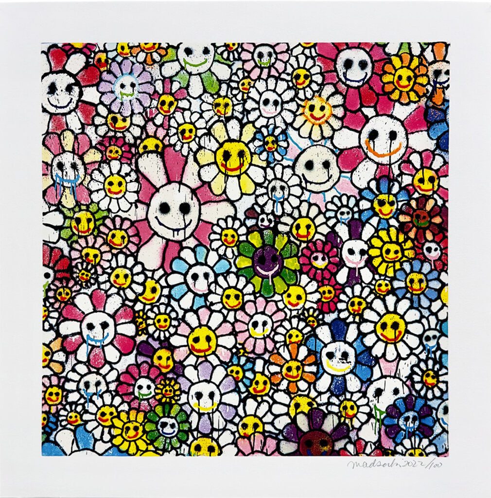 MADSAKI - Homage to Takashi Murakami Flowers 3_P, 2022 - Pinto Gallery