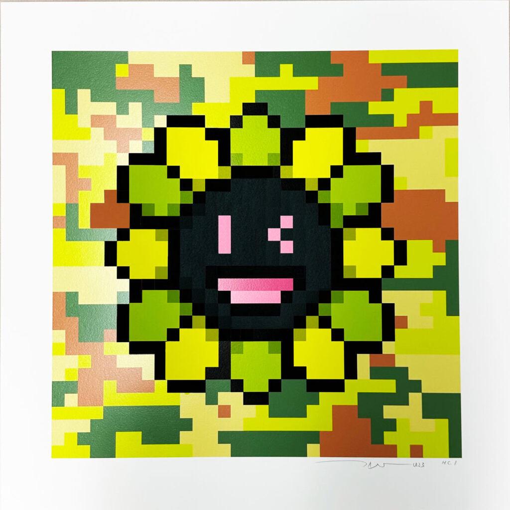 村上隆　Murakami.flower#11245ジャングル迷彩60099 村上隆| Murakami.Flower #11245 丛林迷彩，2023 – Pinto Gallery