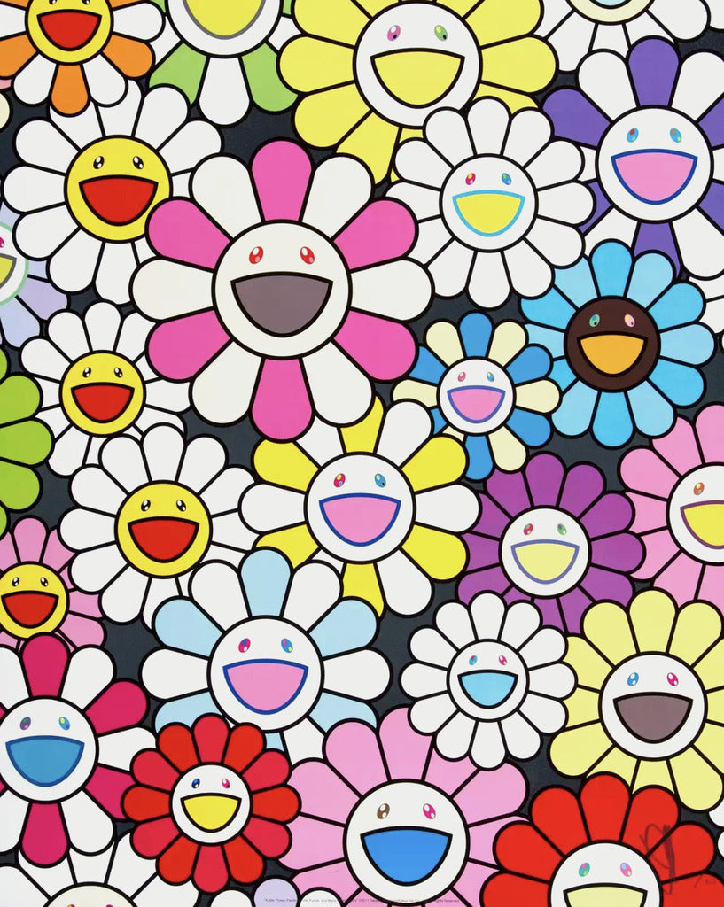 Takashi Murakami - A Little Flower Painting: Pink, Purple, and Many Other Colors, 2017 - Pinto Gallery