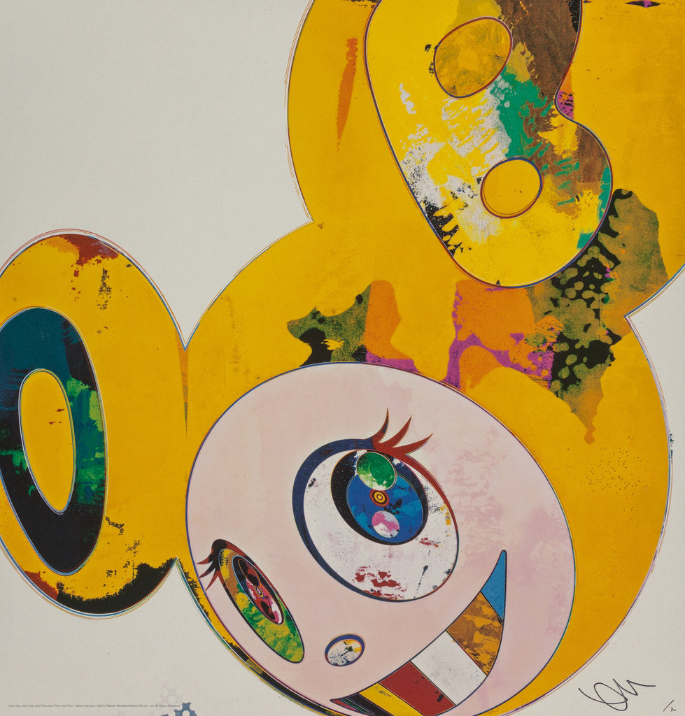 Takashi Murakami - And Then x 6 (Yellow Universe), 2013 - Pinto Gallery