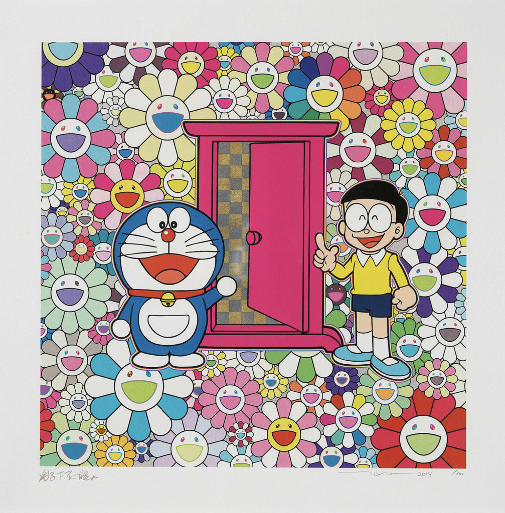 Takashi Murakami - Anywhere Door (Dokodemo Door) in the Field of Flowers, 2019 - Pinto Gallery