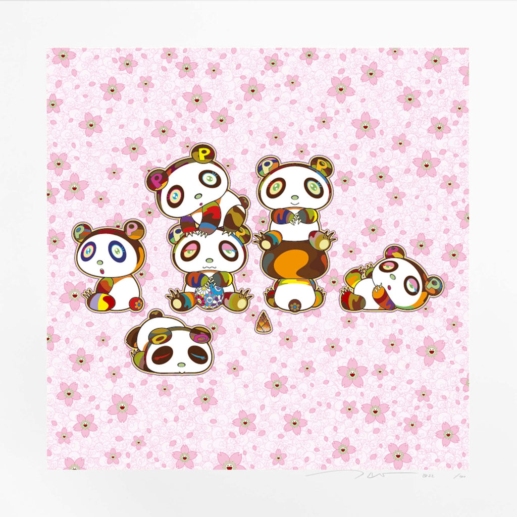 Takashi Murakami - Baby Pandas Cuddling! Yay!, 2022 - Pinto Gallery