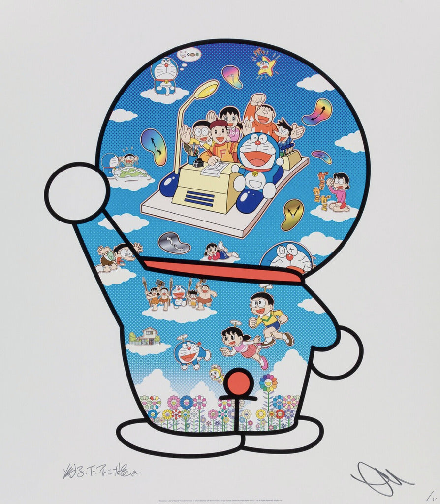 Takashi Murakami - Doraemon, Let’s Go Beyond These Dimensions on a Time Machine with Master Fujiko F. Fujio!, 2020 - Pinto Gallery