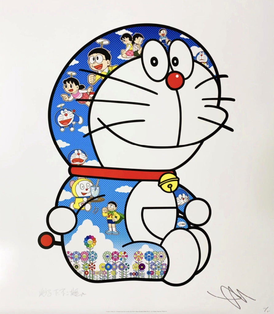 Takashi Murakami - Doraemon Sitting Up: "A pleasant day under the blue sky", 2020 - Pinto Gallery