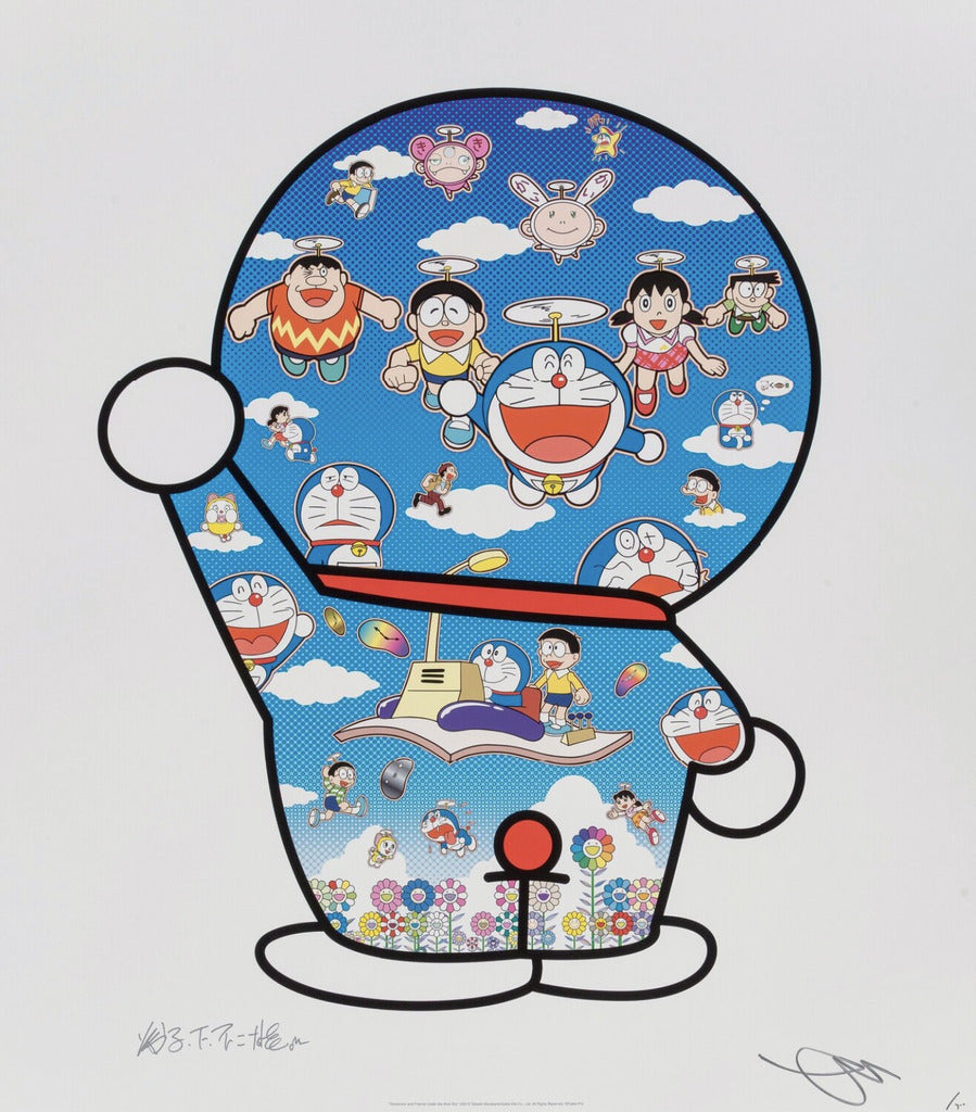 Takashi Murakami - Doraemon and Friends Under the Blue Sky, 2020 - Pinto Gallery