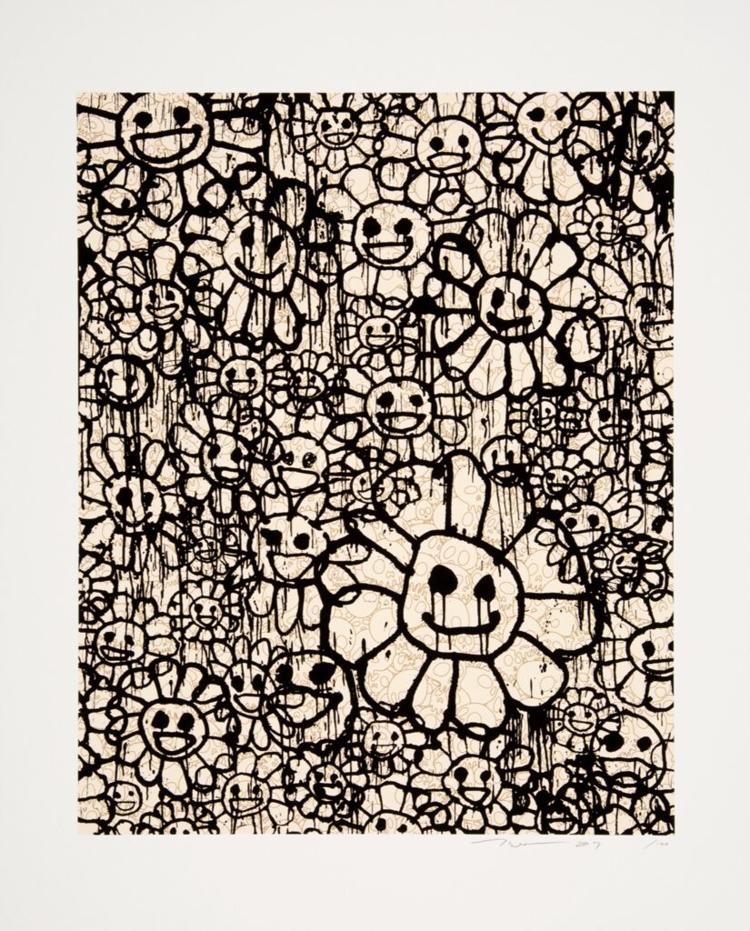Takashi Murakami - MADSAKI Flowers B Beige (working title), 2017 - Pinto Gallery