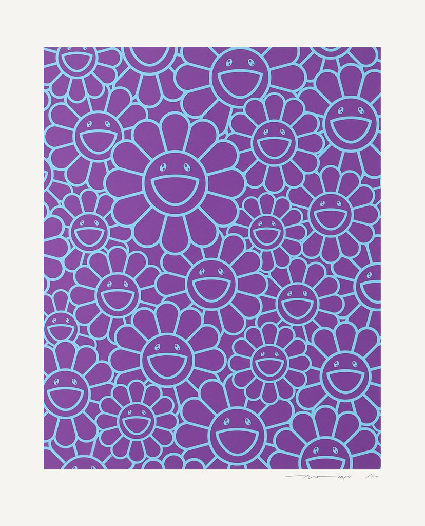 Takashi Murakami - May shower (blue/purple flowers), 2019 - Pinto Gallery