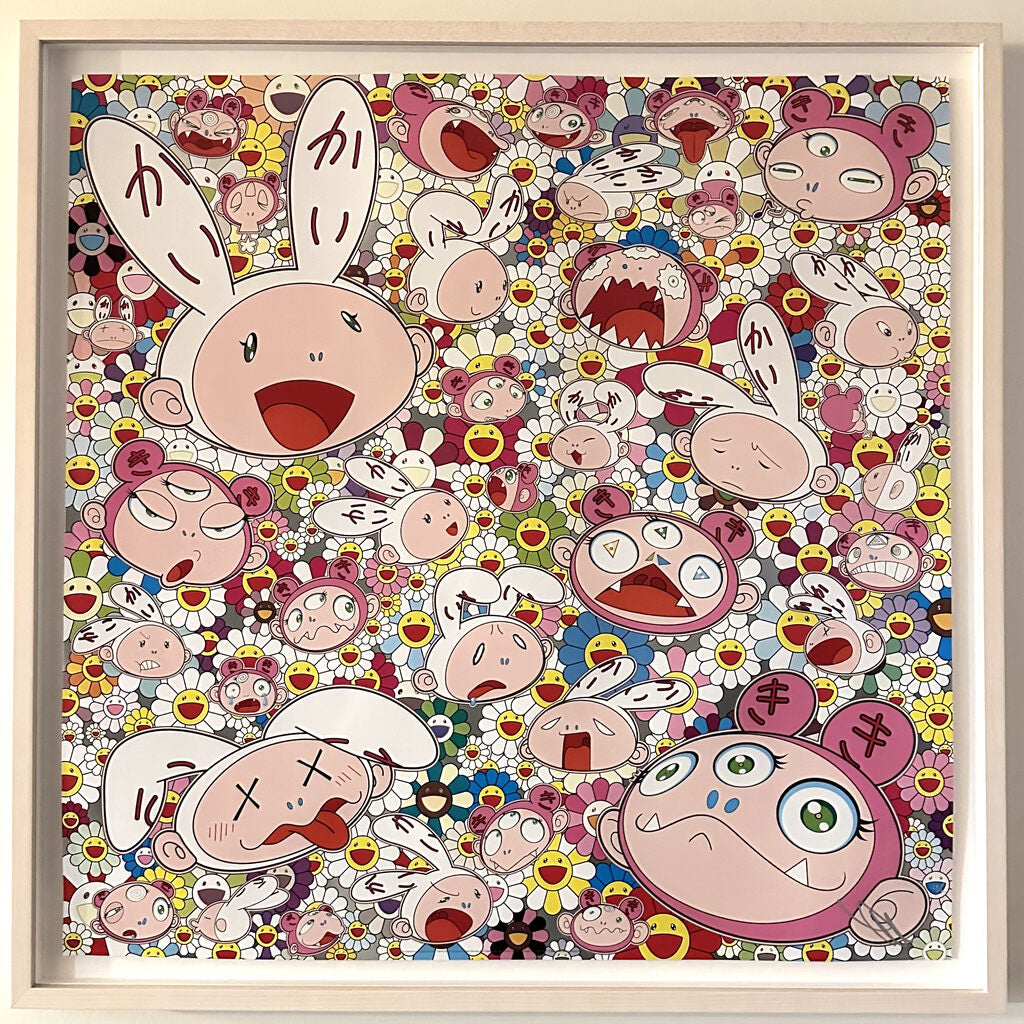 Takashi Murakami - There's bound to be difficult times There's bound to be sad times but we won't lose heart; we'd rather not cry, so laugh, we will!, 2018 - Pinto Gallery