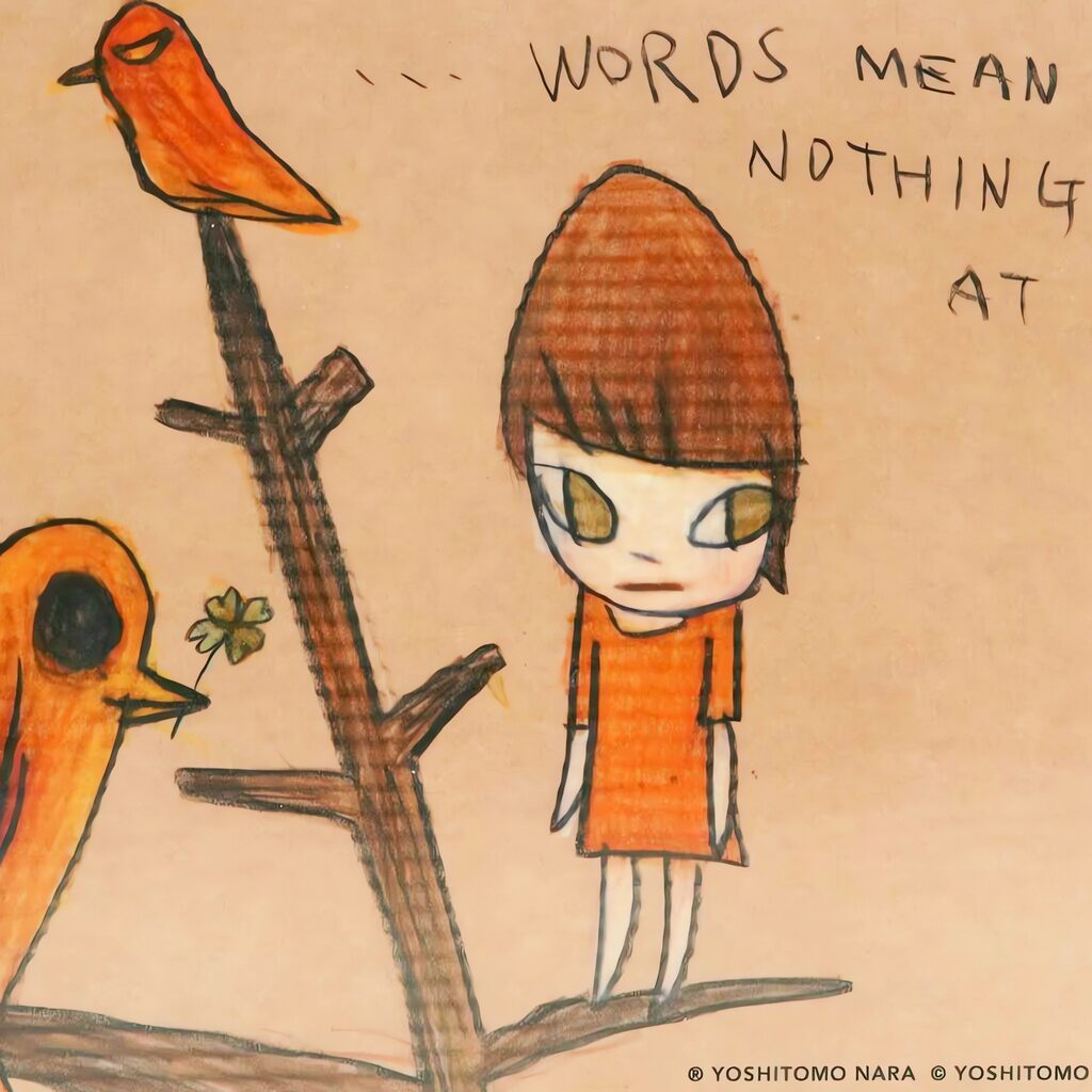 Yoshitomo Nara - Words Mean Nothing At All Art Tray, 2023 - Pinto Gallery