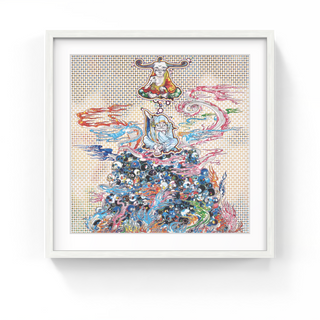 2 Arhats Meditating Amid the Hellfire of the Mound of the Dead, 2015-Takashi Murakami-Pinto Gallery