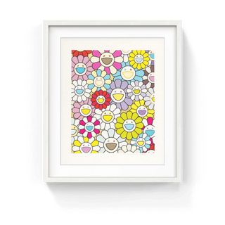 A Little Flower Painting: Yellow, White, and Purple Flowers, 2018-Takashi Murakami-Pinto Gallery