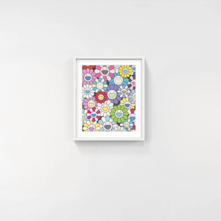A Little Flower Painting: Yellow, White, and Purple Flowers, 2018-Takashi Murakami-Pinto Gallery