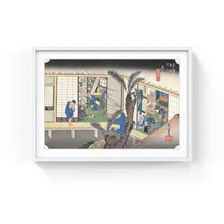 Akasaka -Entertainers at the Inn, After 1833-Utagawa Hiroshige (Andō Hiroshige)-Pinto Gallery