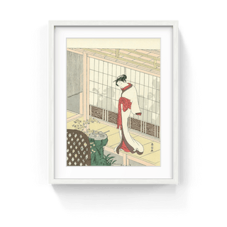 Beauty at the Veranda, After 1765-Suzuki Harunobu-Pinto Gallery