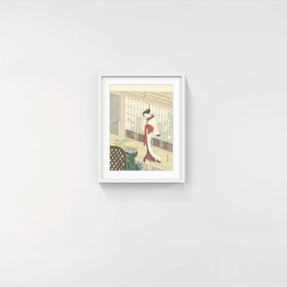 Beauty at the Veranda, After 1765-Suzuki Harunobu-Pinto Gallery