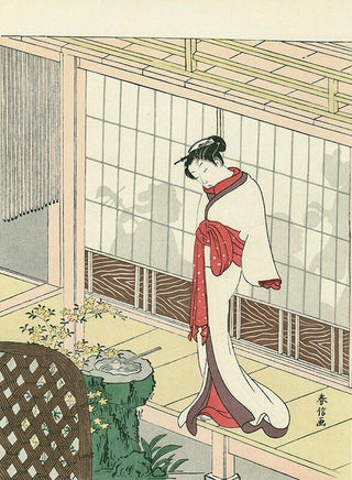 Beauty at the Veranda, After 1765-Suzuki Harunobu-Pinto Gallery