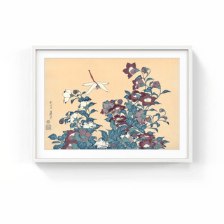 Bellflower and Dragon-fly, After 1830-Katsushika Hokusai-Pinto Gallery