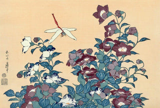 Bellflower and Dragon-fly, After 1830-Katsushika Hokusai-Pinto Gallery
