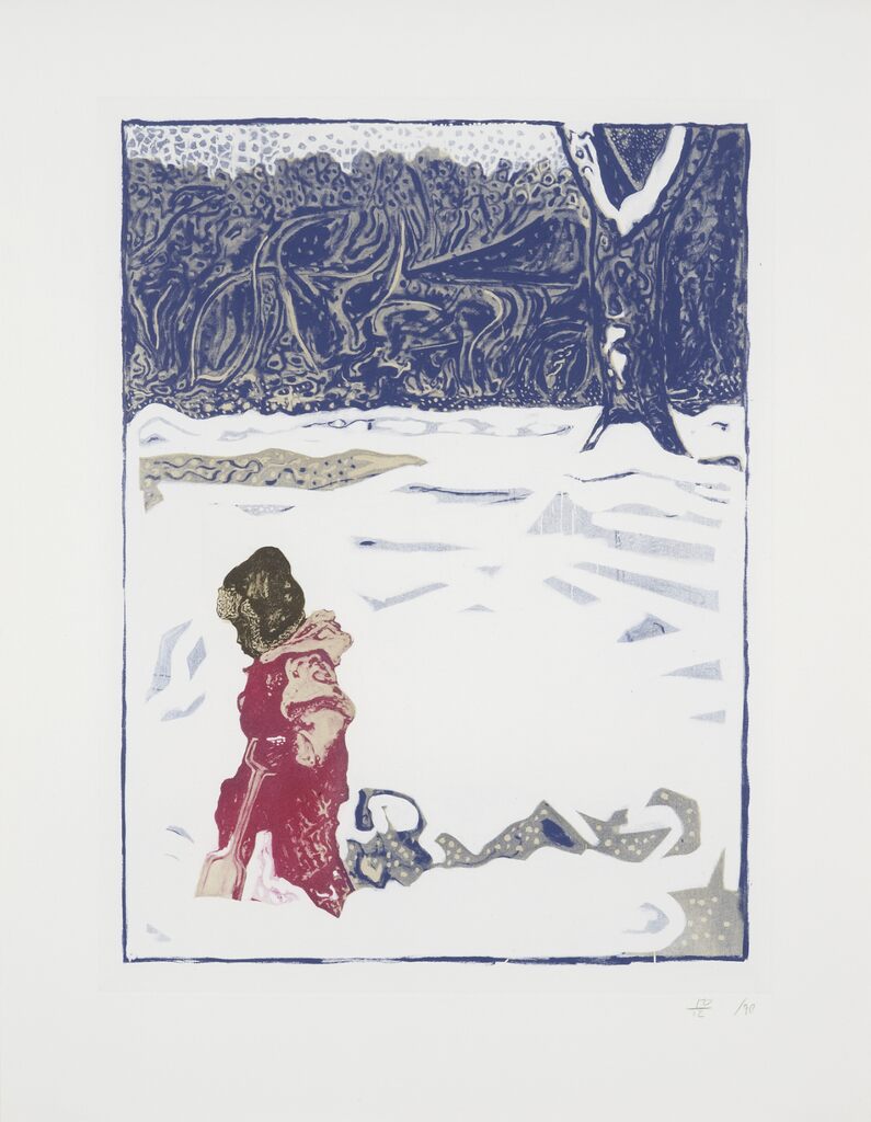 Billy Childish - Girl in Snow With Tree, 2012 - Pinto Gallery