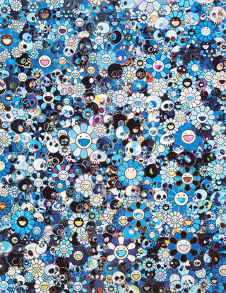 Blue Flower & Skulls, 2016-Takashi Murakami-Pinto Gallery