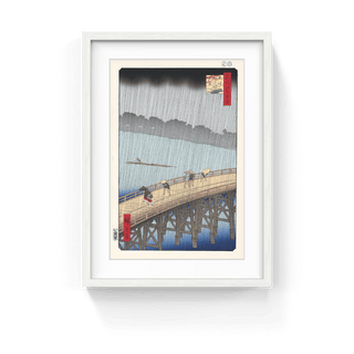 Bridge Ohashi and Atake in Sudden Shower, After 1856-Utagawa Hiroshige (Andō Hiroshige)-Pinto Gallery