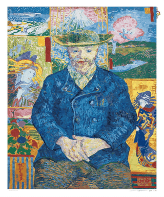 By Copying Vincent van Gogh's "Portrait of Père Tanguy", I Immerse Myself in the Mood of the Cognitive Revolution Sparked by the Rise of Japonisme, 2025-Takashi Murakami-Pinto Gallery