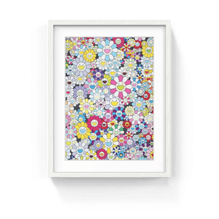 Champagne Supernova: Multicolor + Pink and White Stripes, 2018-Takashi Murakami-Pinto Gallery