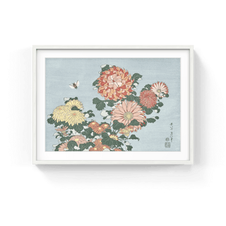 Chrysanthemums and a Deerfly, After 1830-Katsushika Hokusai-Pinto Gallery