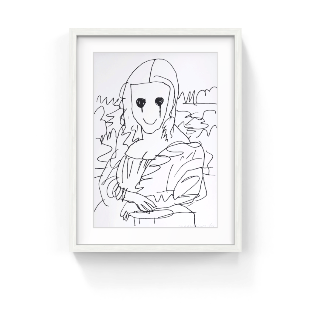 MADSAKI | Coffee Break Drawing of Mona Lisa_P, 2020 – Pinto Gallery