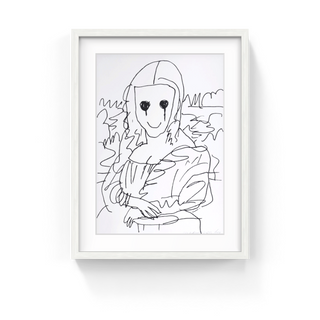 Coffee Break Drawing of Mona Lisa_P, 2020-MADSAKI-Pinto Gallery