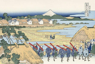 Distant View of fuji from the Flower of Senju, After 1830-Katsushika Hokusai-Pinto Gallery