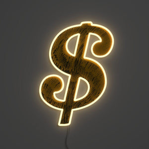 Dollar Sign LED Neon Sign, 2024
