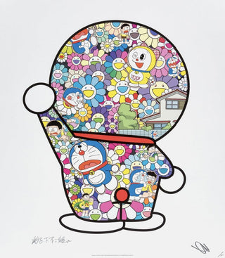 Doraemon in the Field of Flowers, 2019-Takashi Murakami-Pinto Gallery