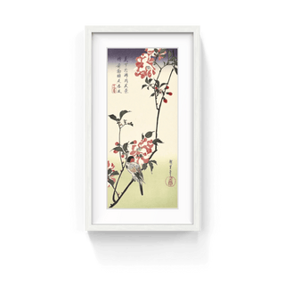 Double-petalled Cherry Blossoms and a Bird, After 1834-Utagawa Hiroshige (Andō Hiroshige)-Pinto Gallery