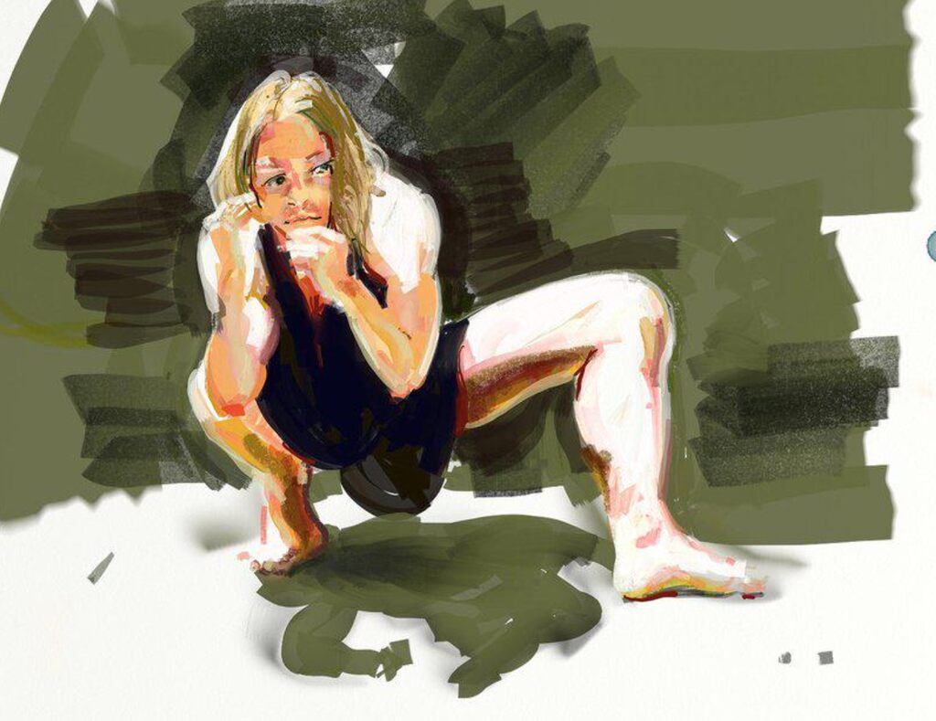 Eric Fischl - Crouching Dancer, 2021 - Pinto Gallery