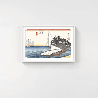 Ferry at Kuwana Station, After 1833-Utagawa Hiroshige (Andō Hiroshige)-Pinto Gallery