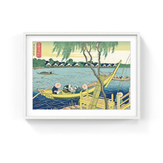 Fishing at Myato River, After 1832-Katsushika Hokusai-Pinto Gallery