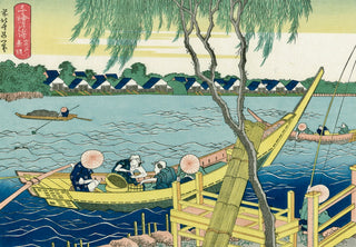 Fishing at Myato River, After 1832-Katsushika Hokusai-Pinto Gallery