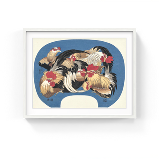 Flock of Chickens, After 1835-Katsushika Hokusai-Pinto Gallery