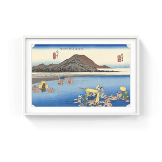 Fuchu -Crossing the Abe River, After 1833-Utagawa Hiroshige (Andō Hiroshige)-Pinto Gallery